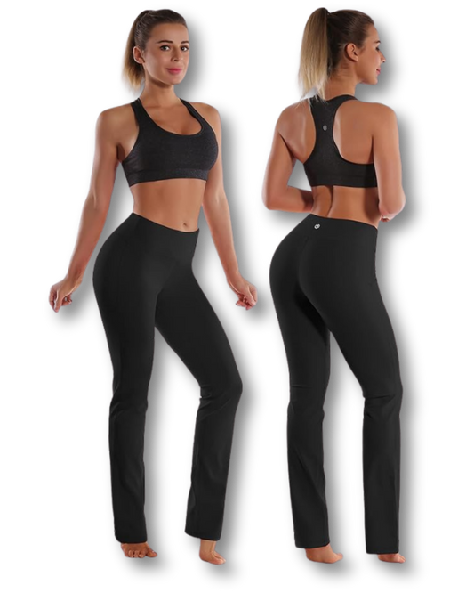 Women's High Waist Straight Leg Yoga Pants