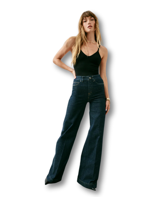SPANX Wide Leg Jeans - Raw Indigo