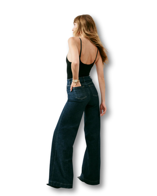 SPANX Wide Leg Jeans - Raw Indigo