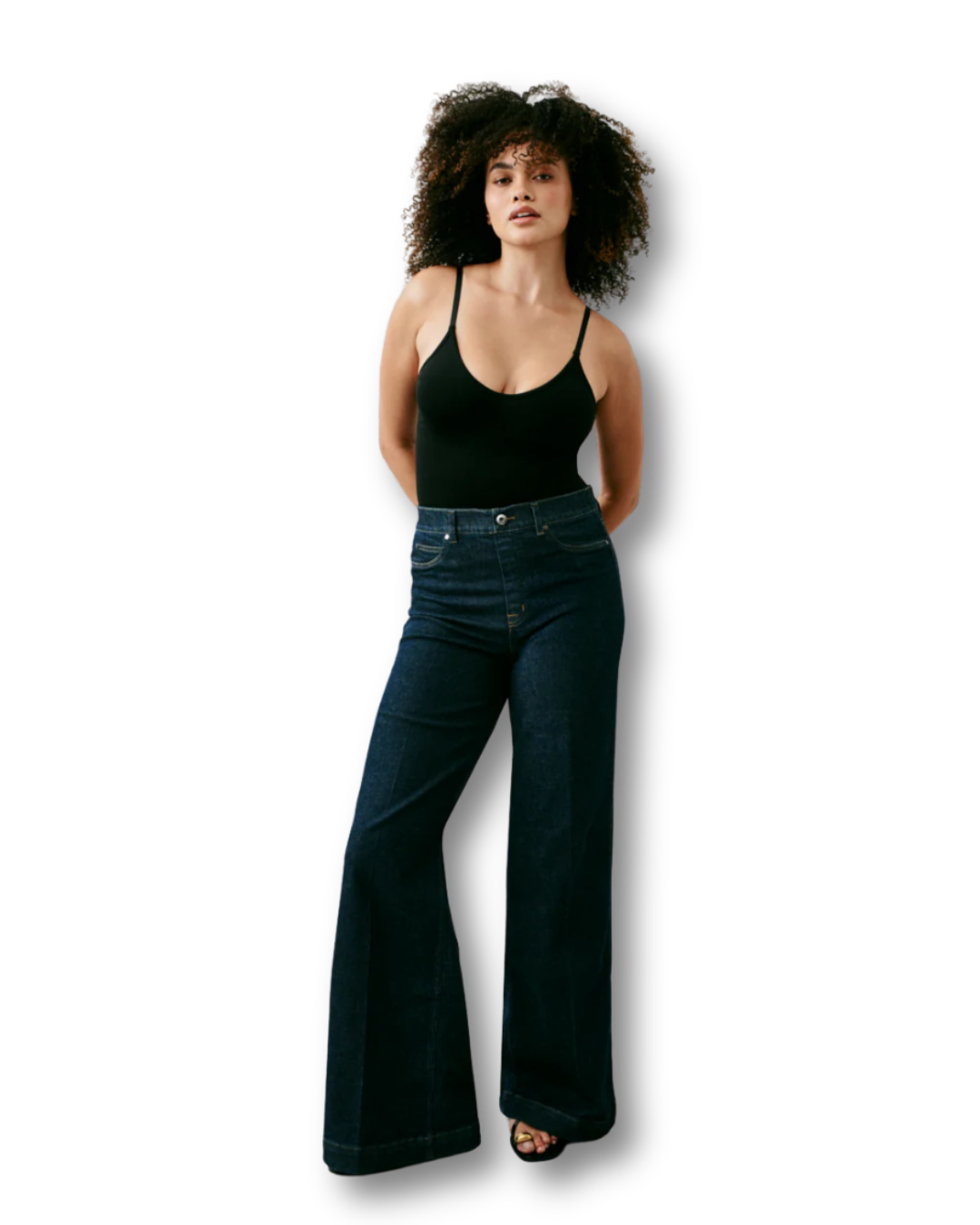 SPANX Wide Leg Jeans - Raw Indigo